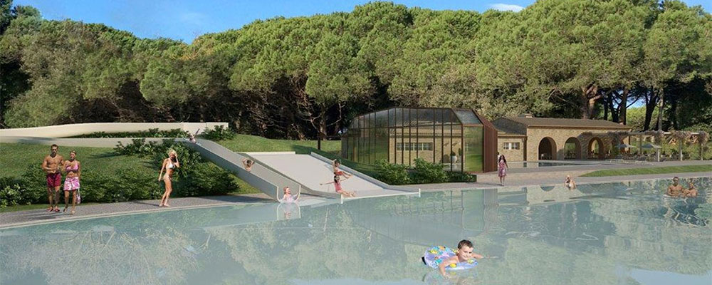 Nieuw zwembad Etruria zomer 2018