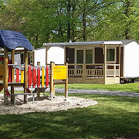Camping Boscamping Appelscha in regio Friesland, Nederland