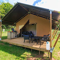 Camping De Boomgaard in regio Belgisch Limburg, België