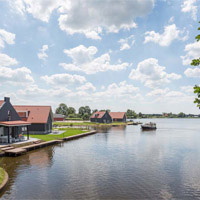 Camping Dormio Waterpark Langelille in regio Friesland, Nederland