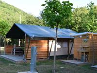 Safaritent met badkamer