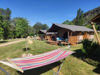 Lodgetent met badkamer