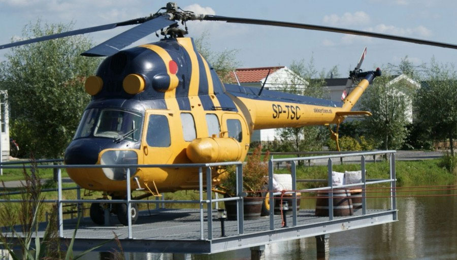 Slapen in een helikopter op 