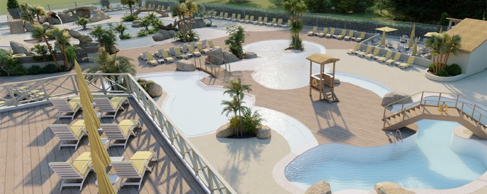 Impressie nieuw zwembad Lou Pignada Impressie Lou Pignada Zwembad