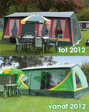 Oud model Eurocamp bungalowtent