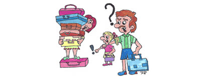 Dames die vakantiekoffer hoeft niet zo vol!