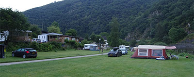 Die eerste dag op de camping