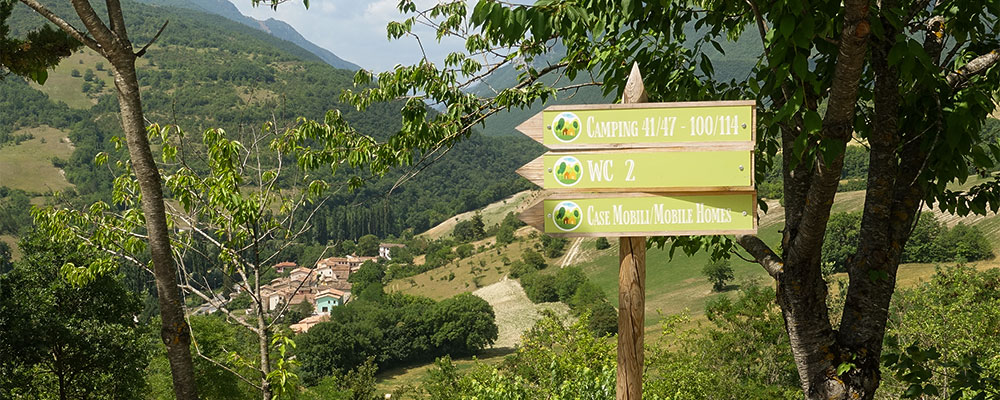 Uitzicht vanaf camping Il Collacio in Umbrië