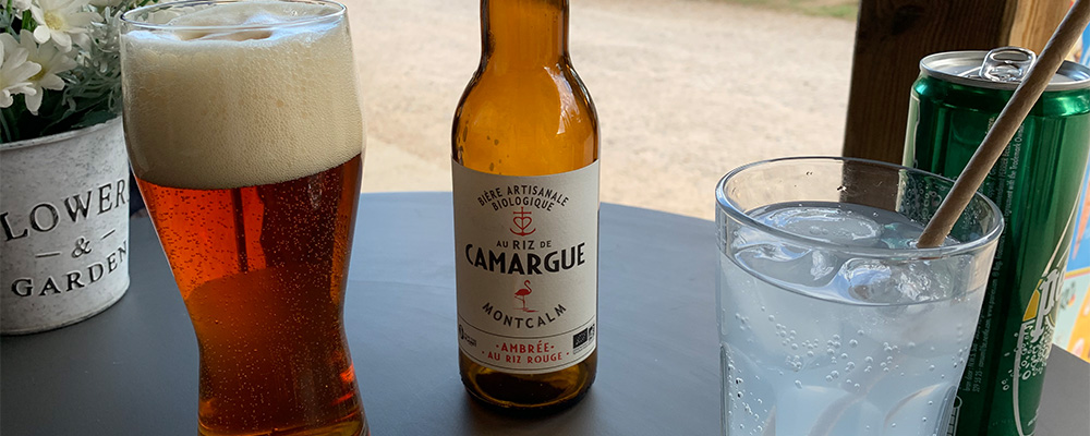 fris rood rijstbiertje Au Riz de Camargue fris rood rijstbiertje Au Riz de Camargue