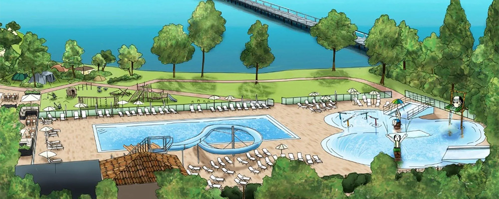 het nieuwe zwembad op Trasimeno Glamping Resort