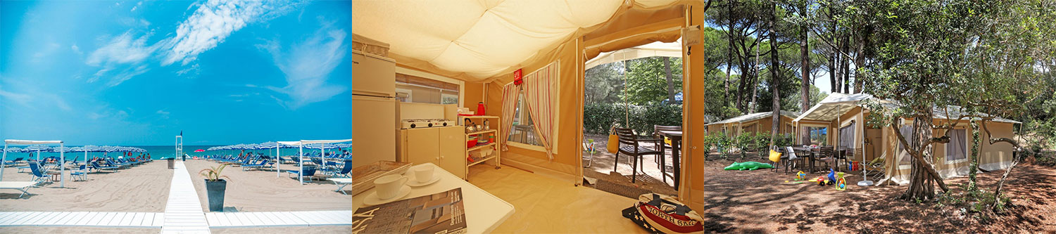 glamptent op camping Etruria