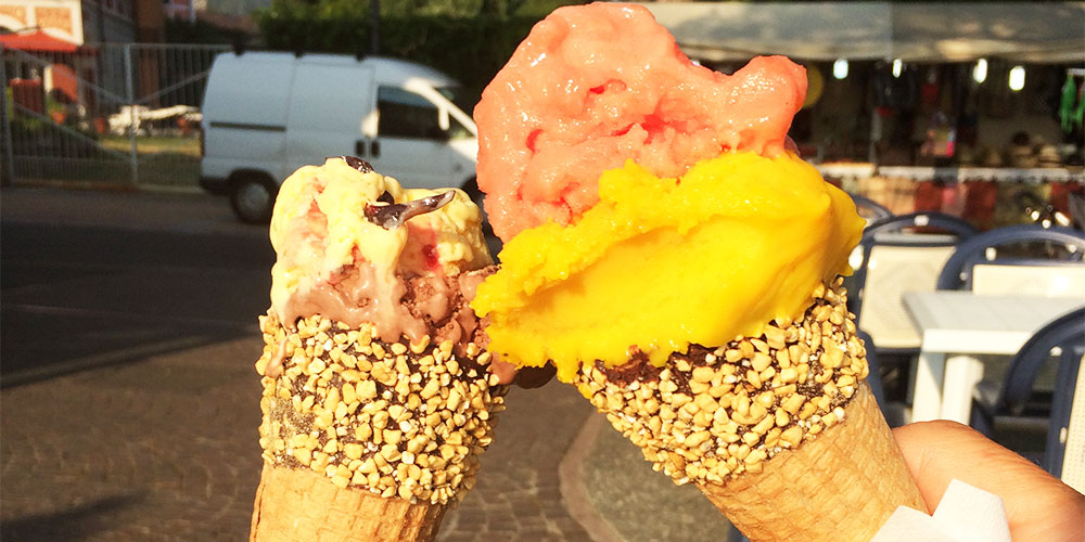 Lekkerste ijs aan het Gardameer, Toscolano Maderno