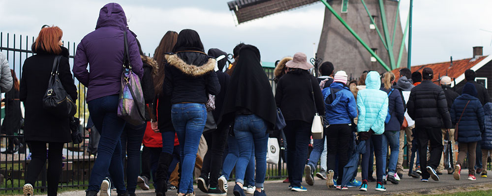 Drukte op de Zaanse Schans Drukte op de Zaanse Schans