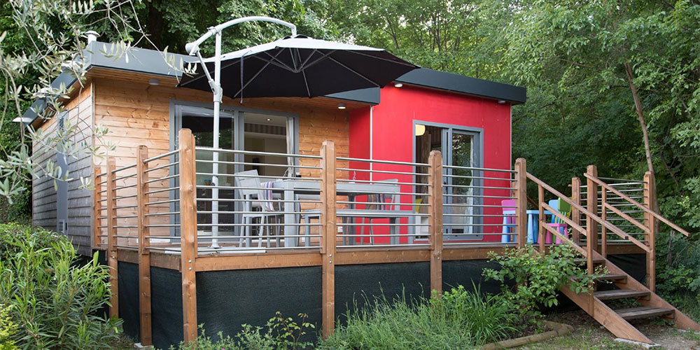 Glamping XL in een stacaravan Next