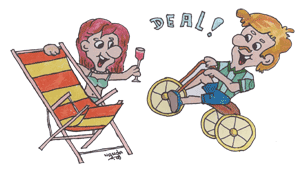 met vrienden op vakantie