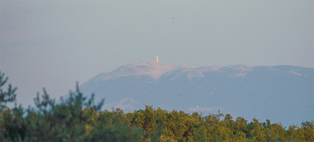 Uitzicht op de Mont Ventoux