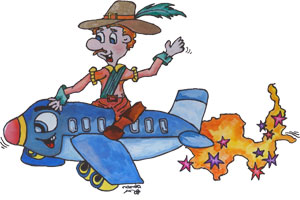 Met het vliegtuig naar de camping