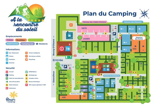 Plattegrond van A la Rencontre du Soleil