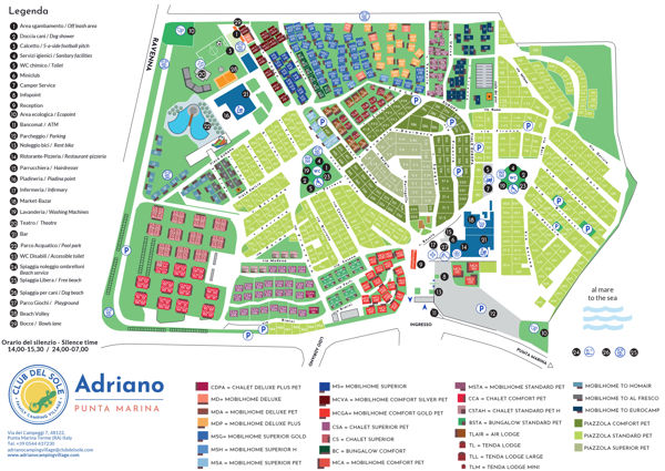Plattegrond van Adriano Family Village