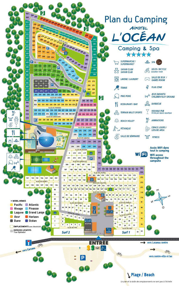 Plattegrond van Airotel Océan
