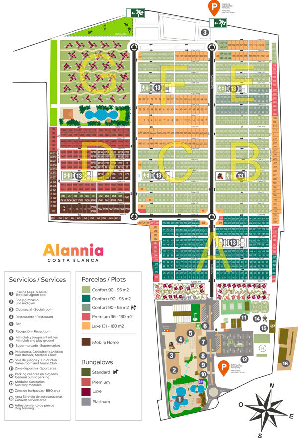 Plattegrond van Alannia Costa Blanca
