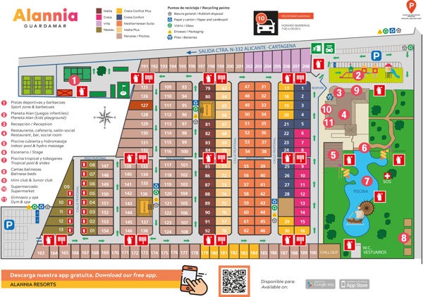 Plattegrond van Alannia Guardamar