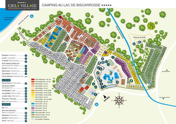 Plattegrond van Au Lac de Biscarrosse