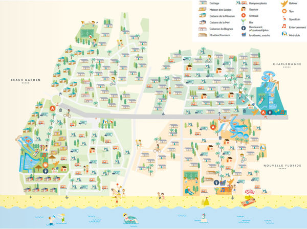 Plattegrond van Beach Garden