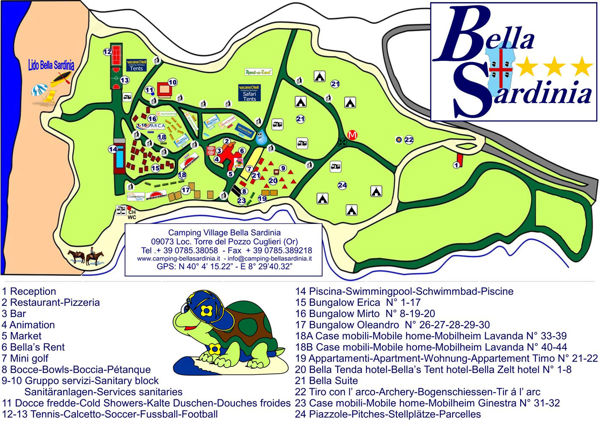 Plattegrond van Bella Sardinia