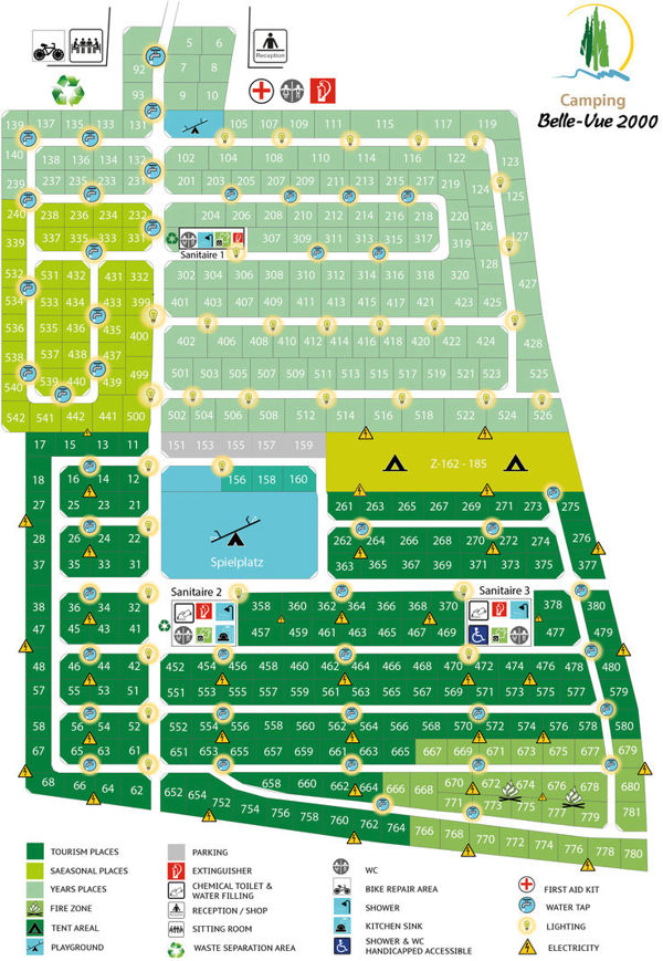 Plattegrond van Belle-Vue 2000
