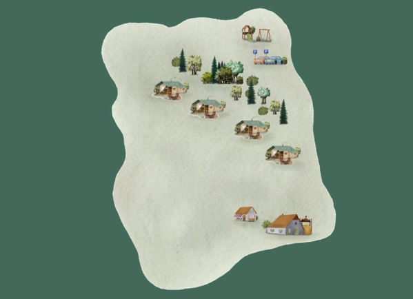 Plattegrond van BoerenBed Fountain Violet Farm