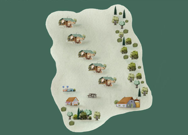 Plattegrond van BoerenBed Gwel Teg Farm