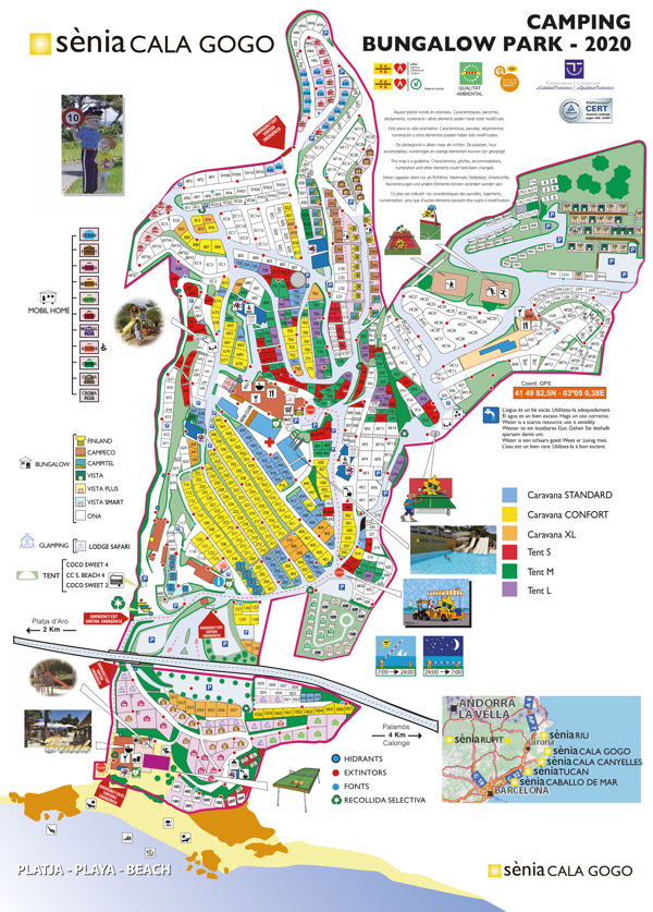 Plattegrond van Cala Gogo (Spanje)