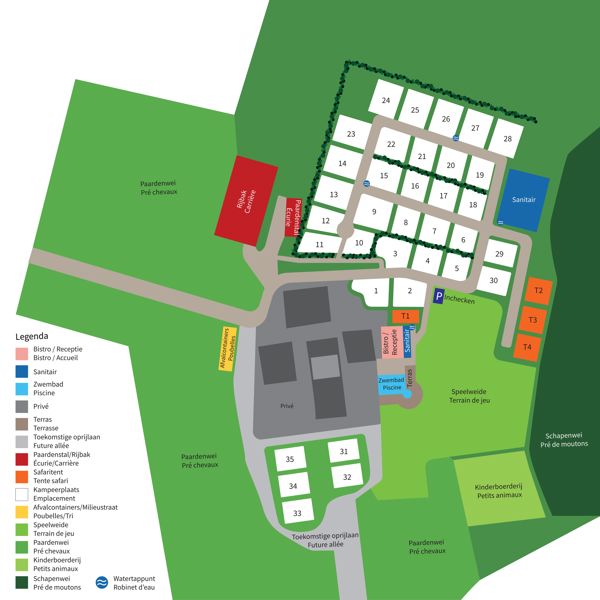 Plattegrond van Camping Charmant