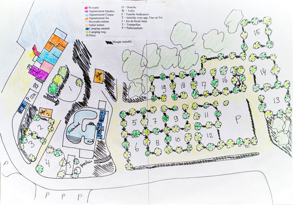 Plattegrond van Casa Tartufo