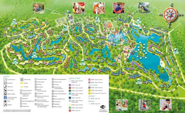 Plattegrond van Center Parcs Bispinger Heide