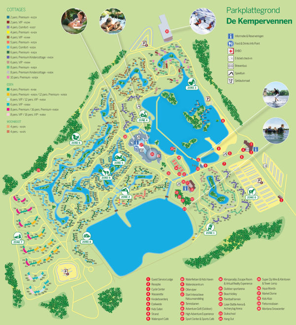 Plattegrond van Center Parcs De Kempervennen