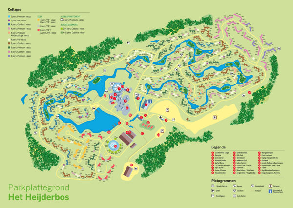 Plattegrond van Center Parcs Het Heijderbos