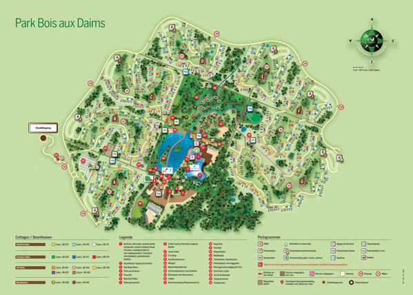 Plattegrond van Center Parcs Le Bois aux Daims
