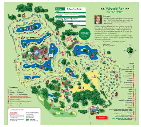 Plattegrond van Center Parcs Les Bois-Francs