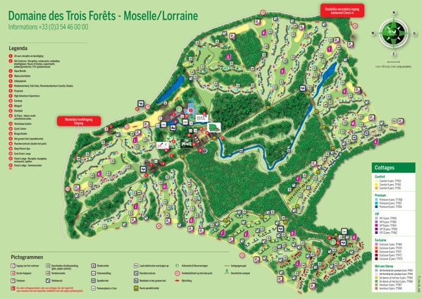 Plattegrond van Center Parcs Les Trois Forêts