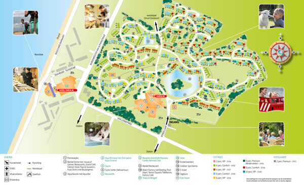 Plattegrond van Center Parcs Park Zandvoort