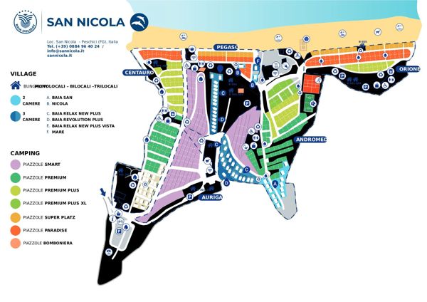 Plattegrond van Centro Turistico San Nicola