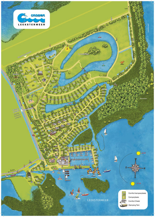 Plattegrond van Cnossen Leekstermeer