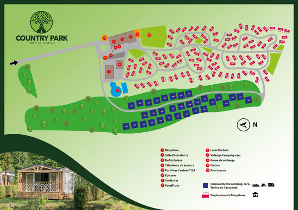 Plattegrond van Country Park Crécy La Chapelle