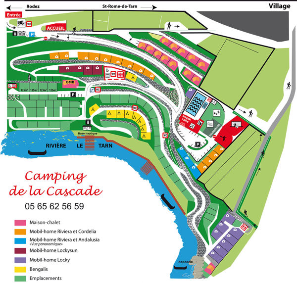 Plattegrond van De La Cascade (Aveyron)