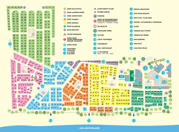 Plattegrond van De La Plage et le Bord de Mer