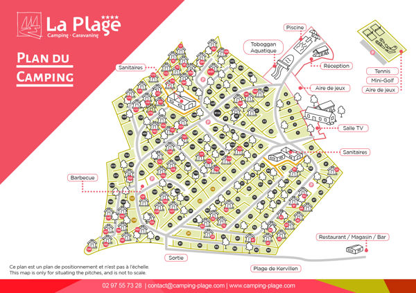 Plattegrond van De la Plage