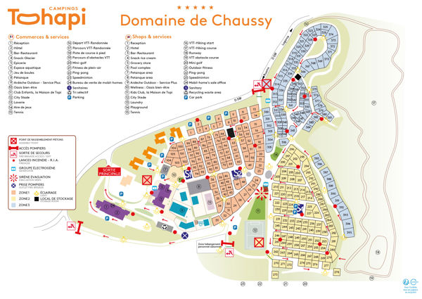 Plattegrond van Domaine de Chaussy