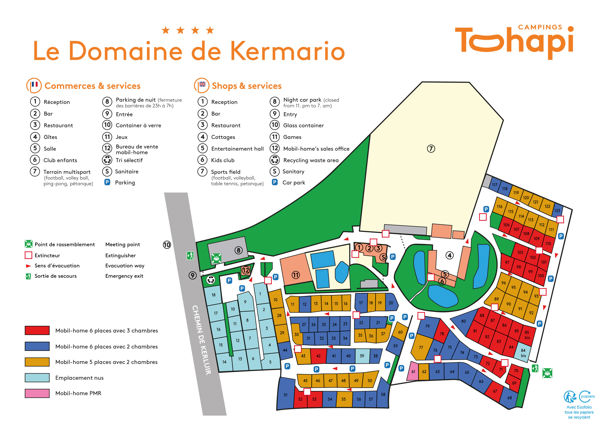 Plattegrond van Domaine de Kermario